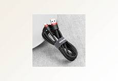 Кабель Baseus Cafule USB-A - USB-C 1m (Черный)