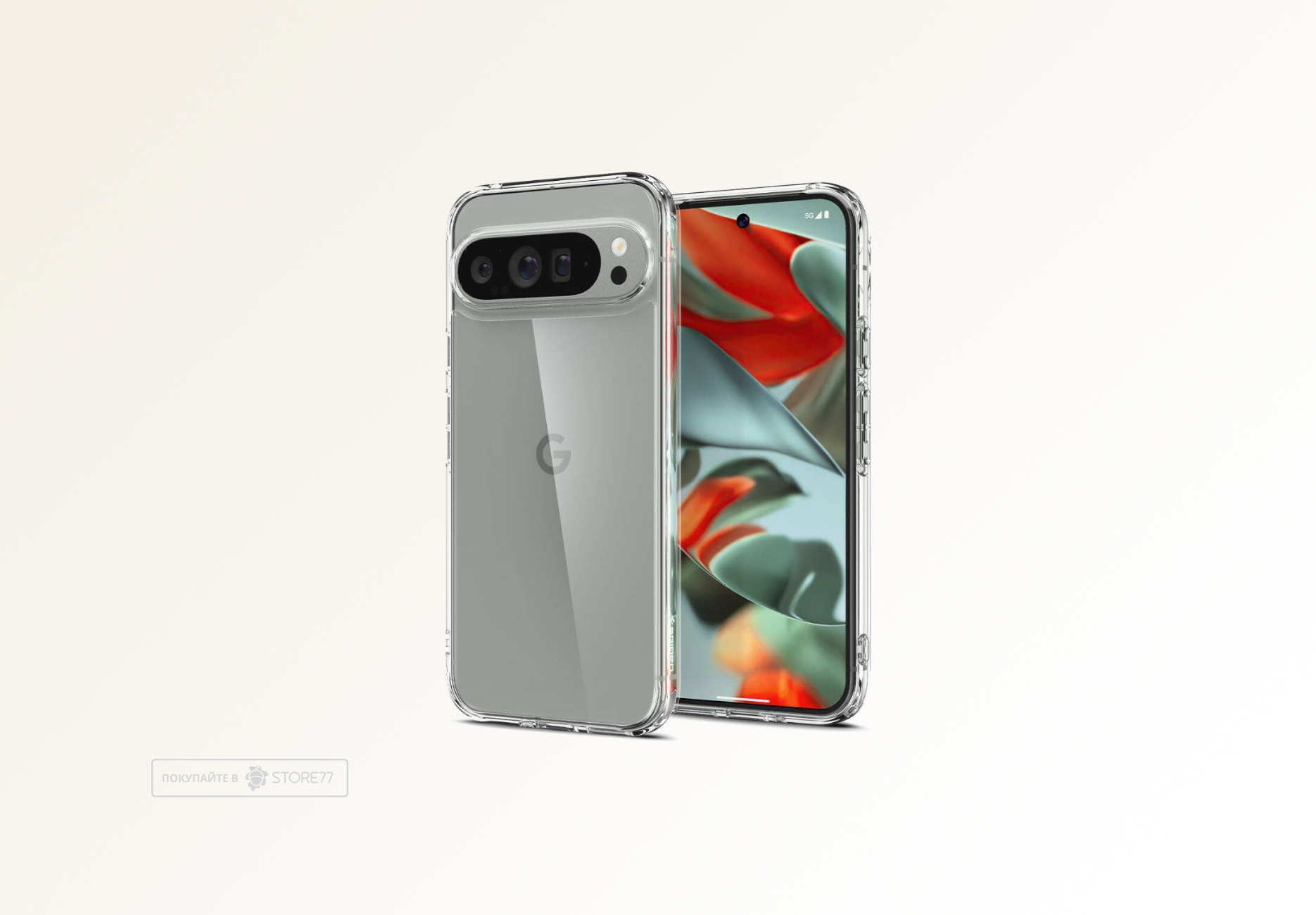 Чехол силиконовый для Google Pixel 9 Pro (Прозрачный)