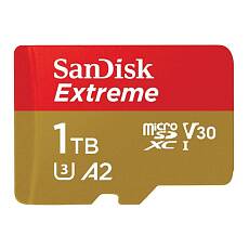 Карта памяти Sandisk Extreme microSDXC 1Tb A2, UHS Class 3, Video Class 30