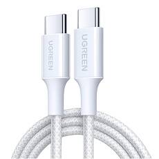 Кабель UGREEN L502 Braided USB-C - USB-C 100W PD 1м (Белый)