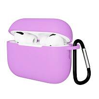 Чехол Gurdini Soft Touch для Airpods Pro 3 с карабином (Пурпурный)