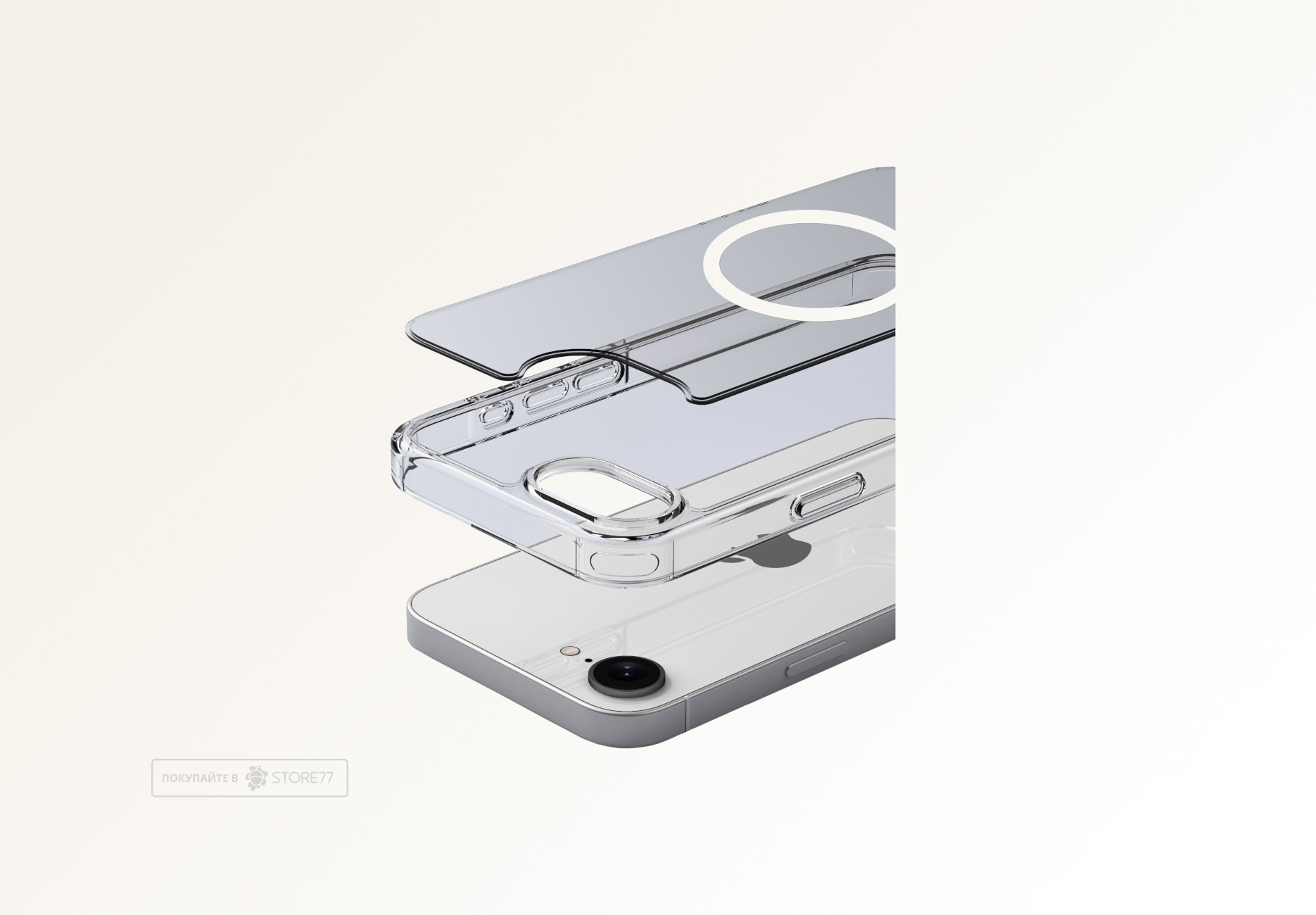 Чехол Gurdini Alba Series with MagSafe для iPhone 16е (Прозрачный)