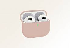 Чехол силиконовый для наушников Apple AirPods 3 (Розовый песок)