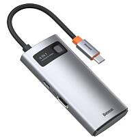 Переходник Baseus Metal Gleam 4-in-1 HDMI/USB 3.0/USB 2.0/Type-C PD (Серый)