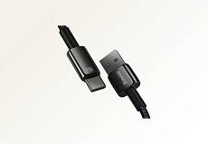 Кабель Baseus Tungsten Gold USB-A - USB-C, 100W, 1m (Черный)