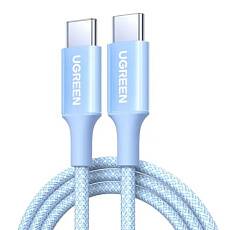 Кабель UGREEN L501 Braided USB-C - USB-C 60W PD 1м (Синий)