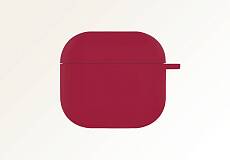 Чехол силиконовый для наушников Apple AirPods 4 (Красный)