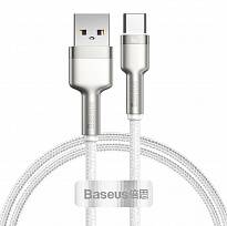 Кабель Baseus Metal USB-A - USB-C 66W 2m (Белый)