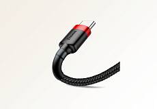 Кабель Baseus Cafule USB-A - USB-C 1m (Черный)