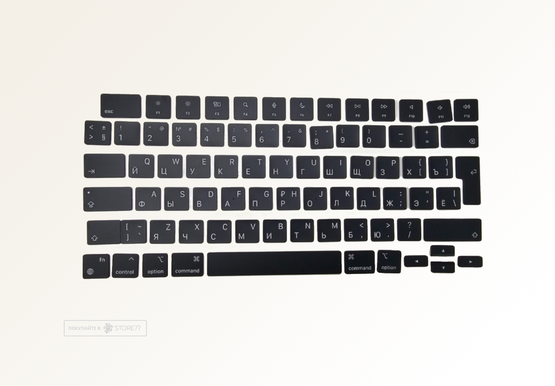 Комплект клавиш РСТ для Macbook (черный)