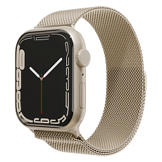 Ремешок VLP для Apple Watch 38/40/41/42mm из нержавеющей стали сетчатый (Старлайт)