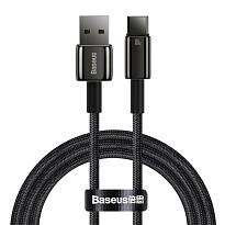 Кабель Baseus Tungsten Gold USB-A - USB-C, 100W, 1m (Черный)