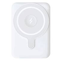 Внешний аккумулятор VLP Dual Magsafe PowerBank для Apple iPhone/Apple Watch, 5000 mAh, 3A, USB-C (Белый)