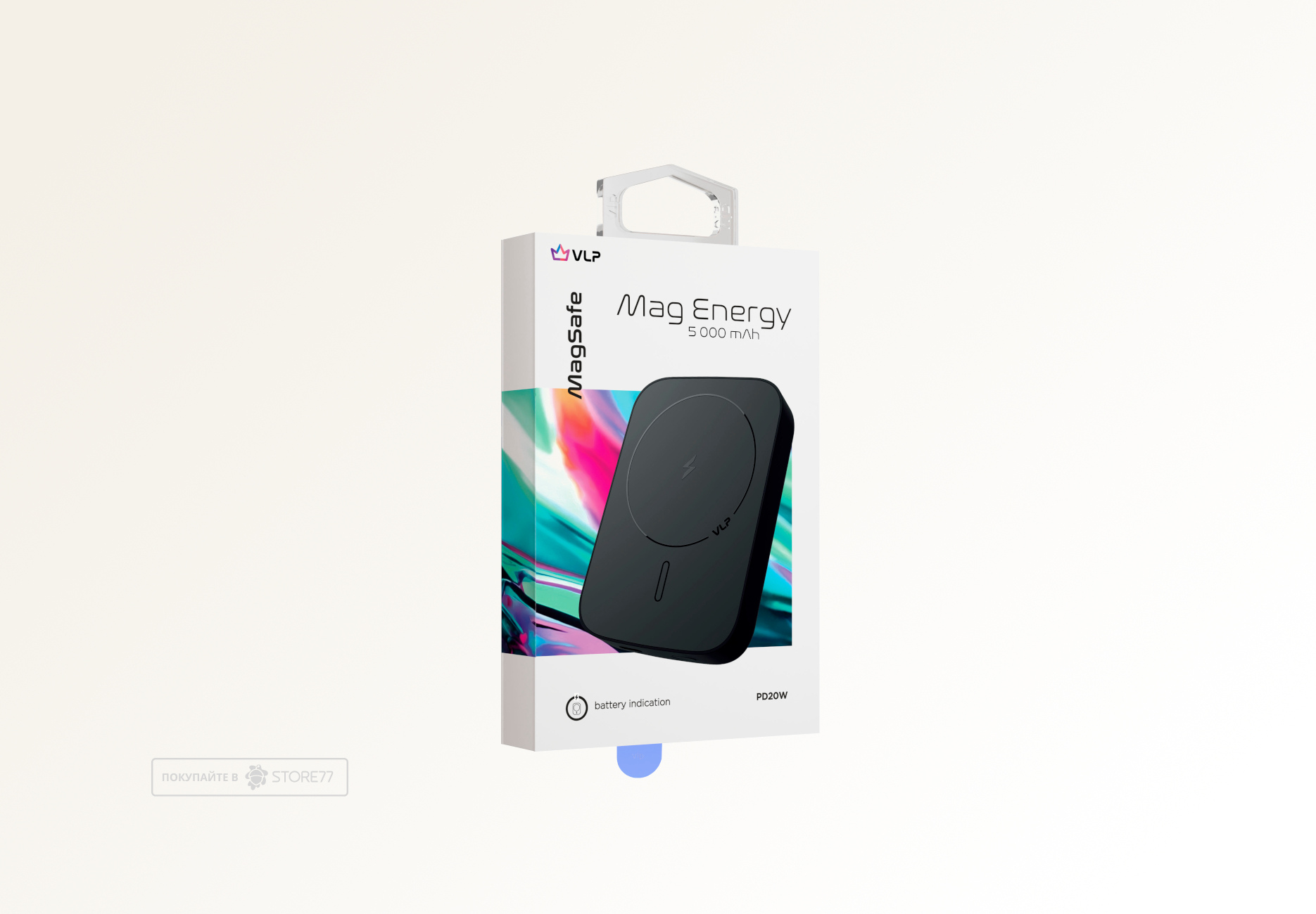 Внешний аккумулятор VLP Mag Energy 5000 mAh, 3A, USB-C (Черный)