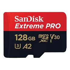 Карта памяти Sandisk Extreme Pro microSDXC 128Gb A2, UHS Class 3, Video Class 30