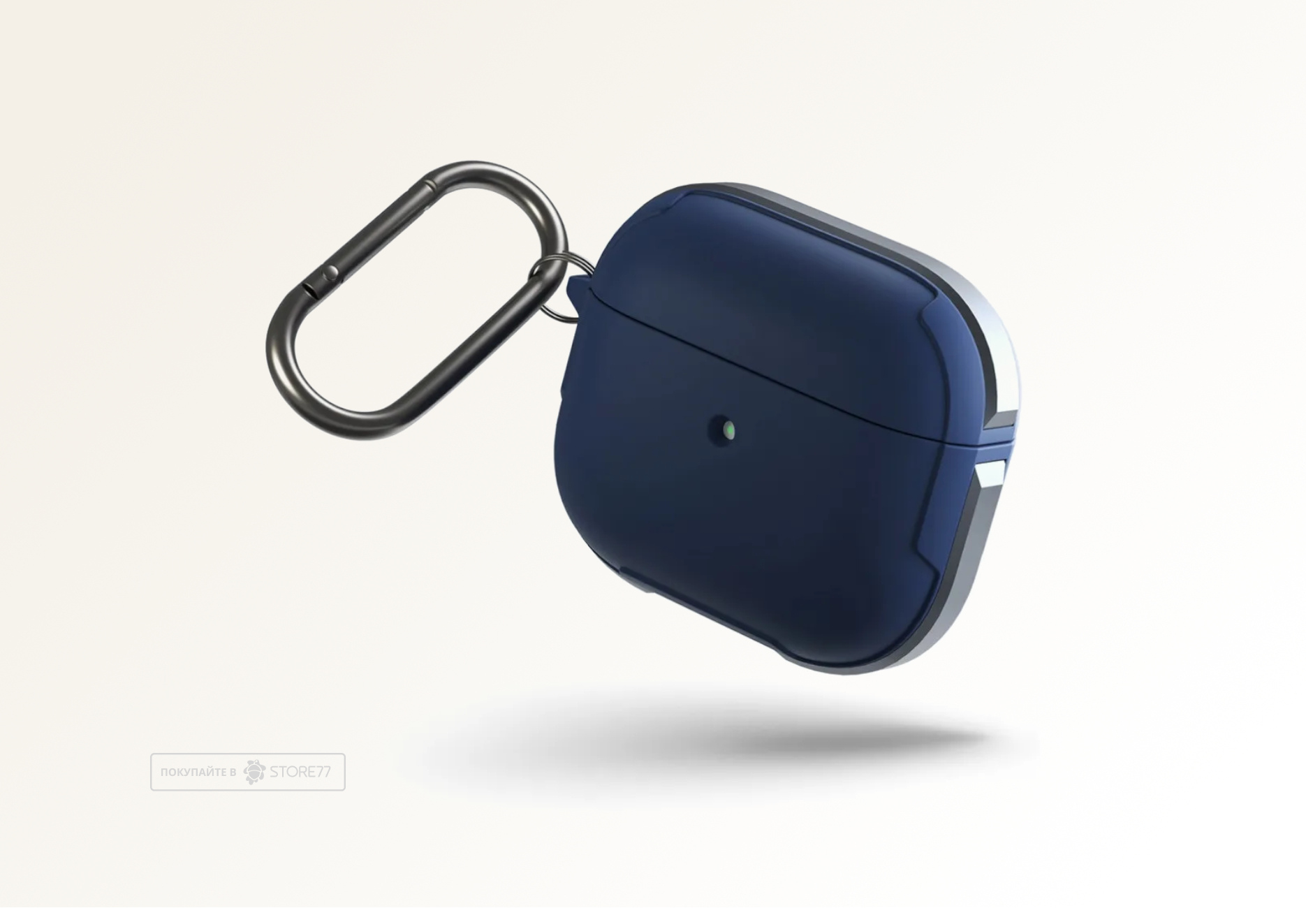 Чехол Uniq для Airpods 3 Valencia с карабином (Синий)