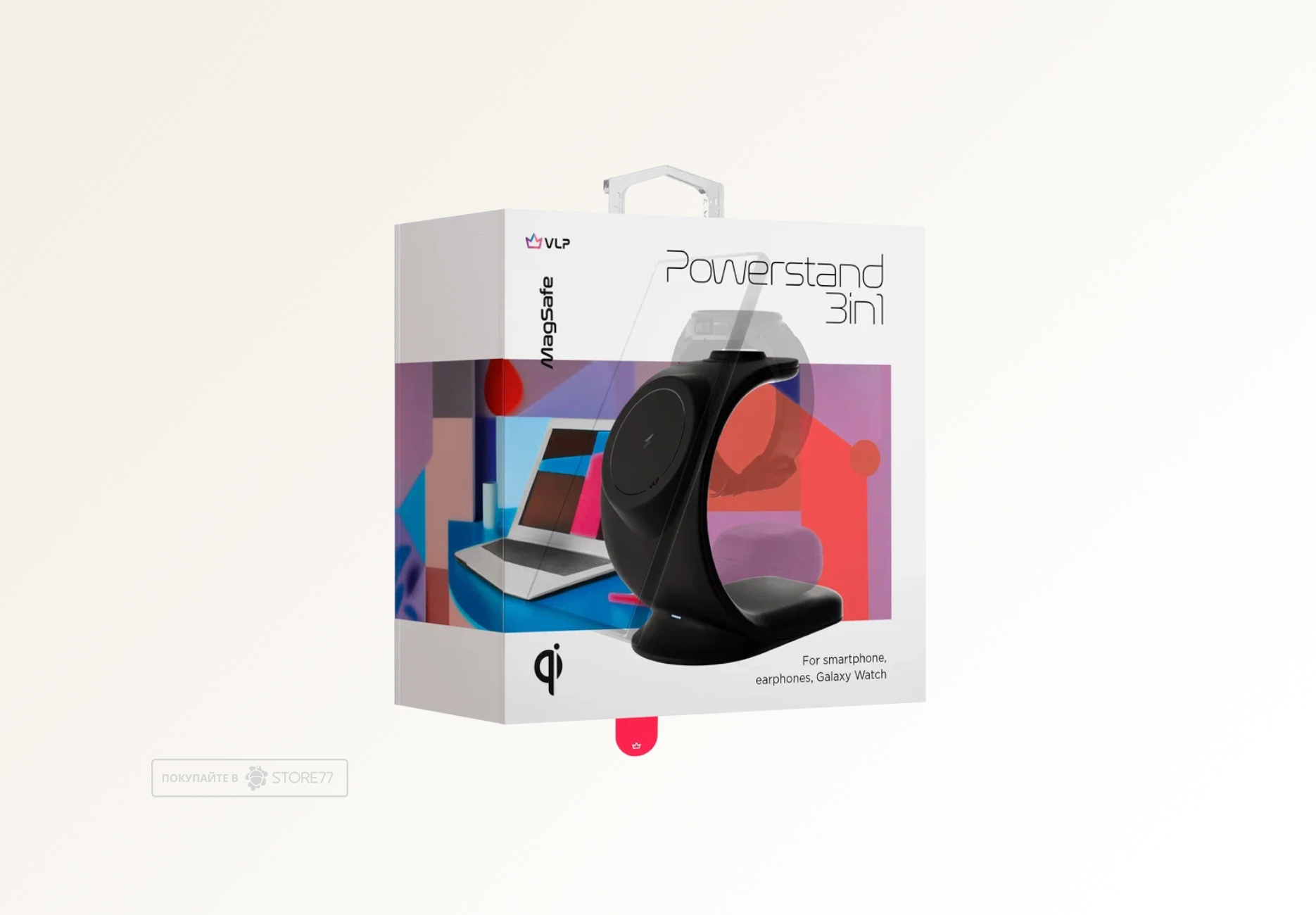 Беспроводное зарядное устройство VLP Powerstand 3 in1 for Samsung (Черное)
