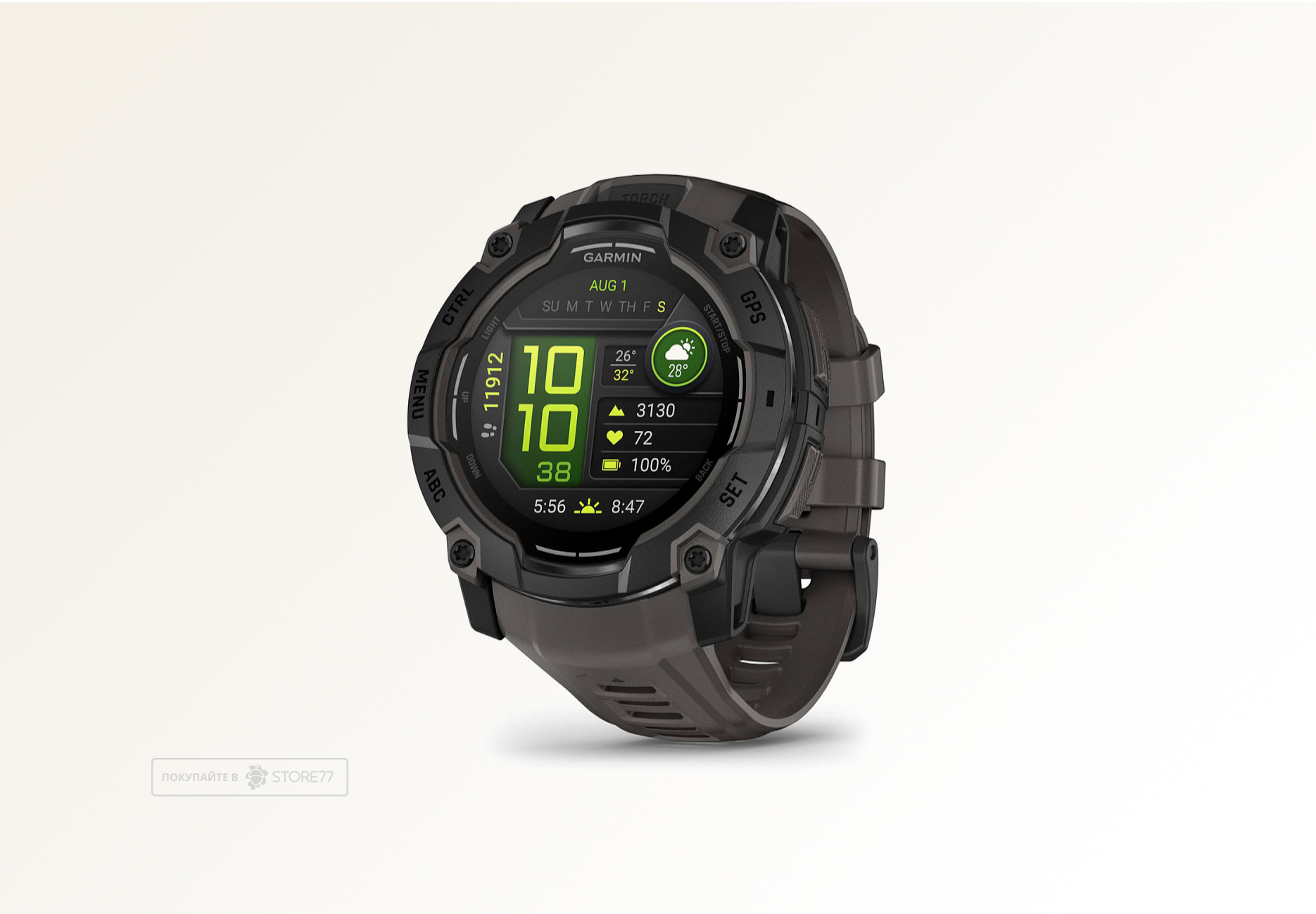 Умные часы Garmin INSTINCT 3 50 mm AMOLED Black/Charcoal Band