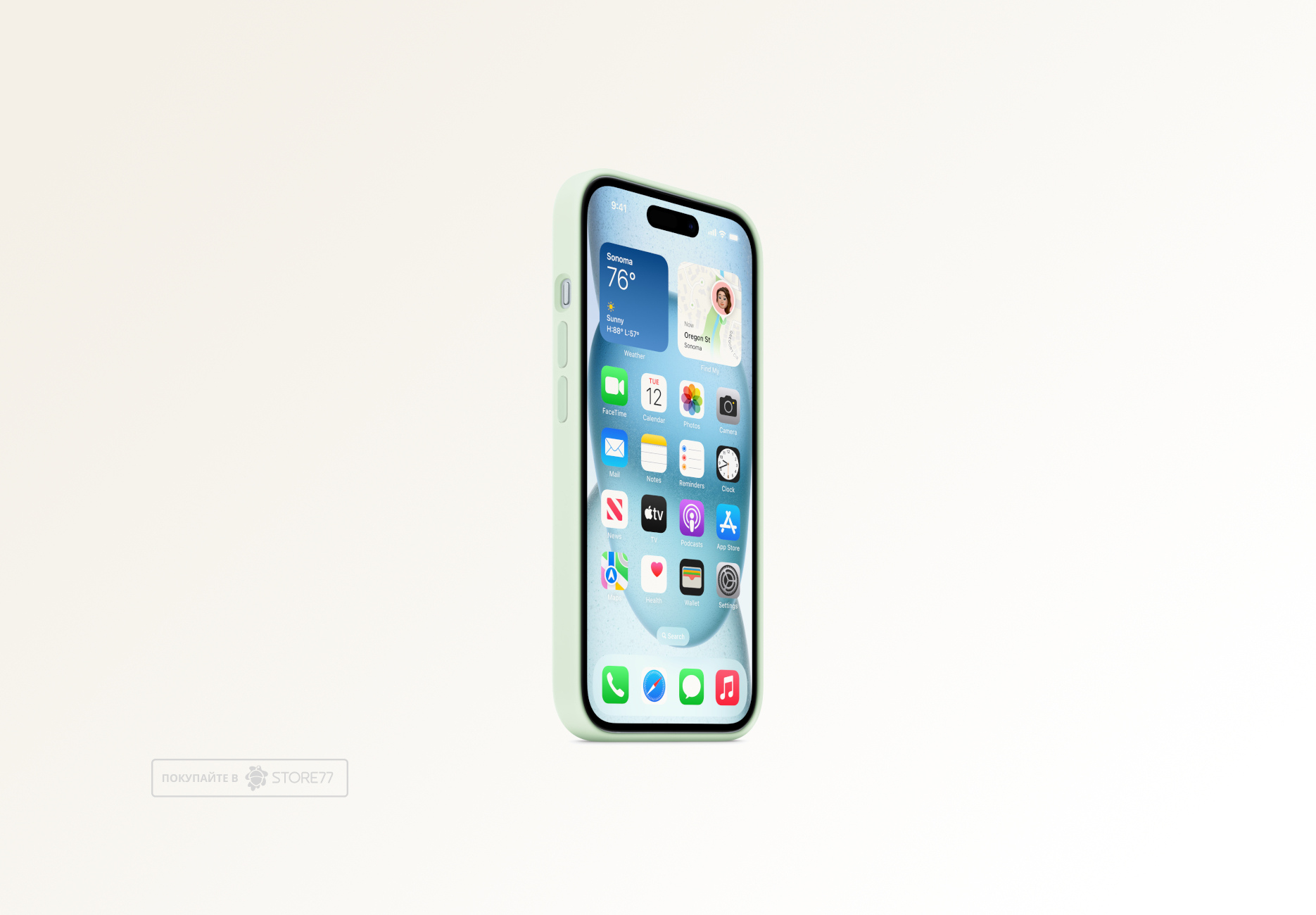 Чехол Protect для iPhone 15 Magsafe Silicon Case (Soft Mint)