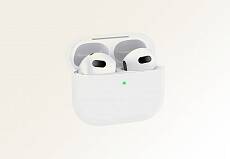 Чехол силиконовый для наушников Apple AirPods 3 (Белый)