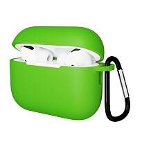 Чехол Gurdini Soft Touch для Airpods Pro 3 с карабином (Зеленый)