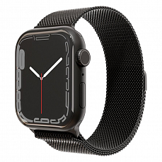 Ремешок VLP для Apple Watch 44/45/46/49mm из нержавеющей стали сетчатый (Чёрный)