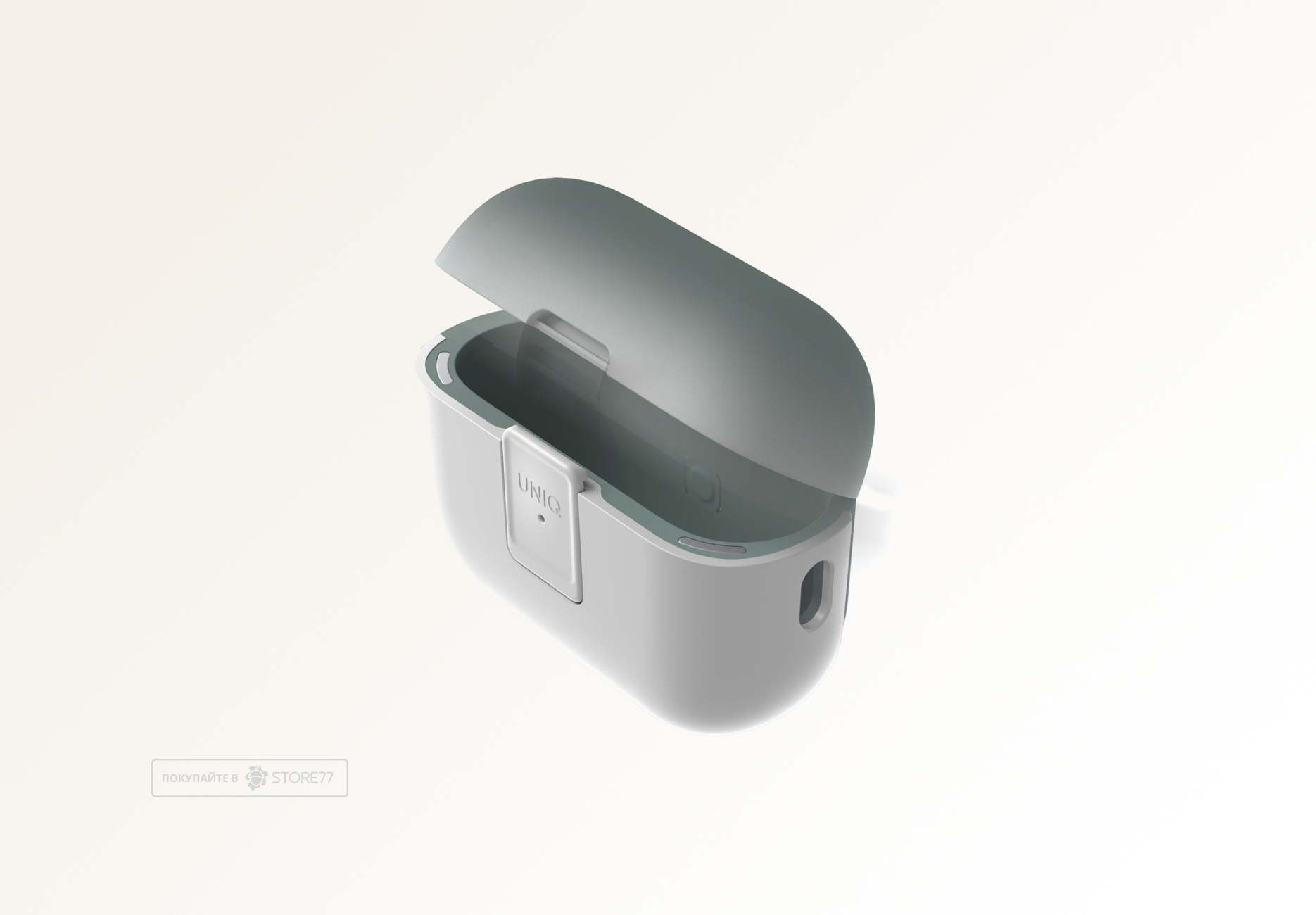 Чехол Uniq для Airpods Pro 2 Clyde (Белый/Мятный)