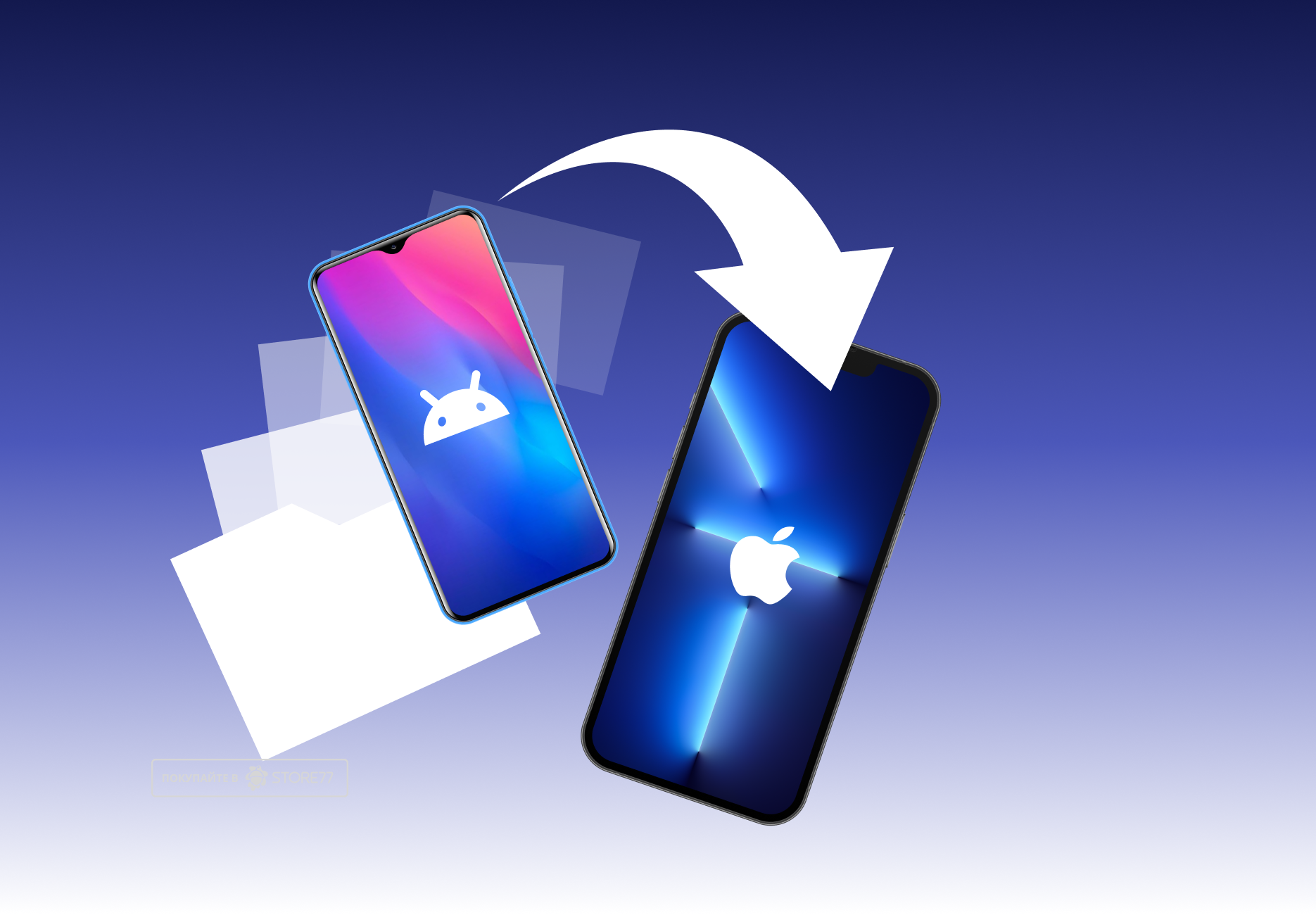 Перенос данных от 150gb до 200gb на iOS с Android