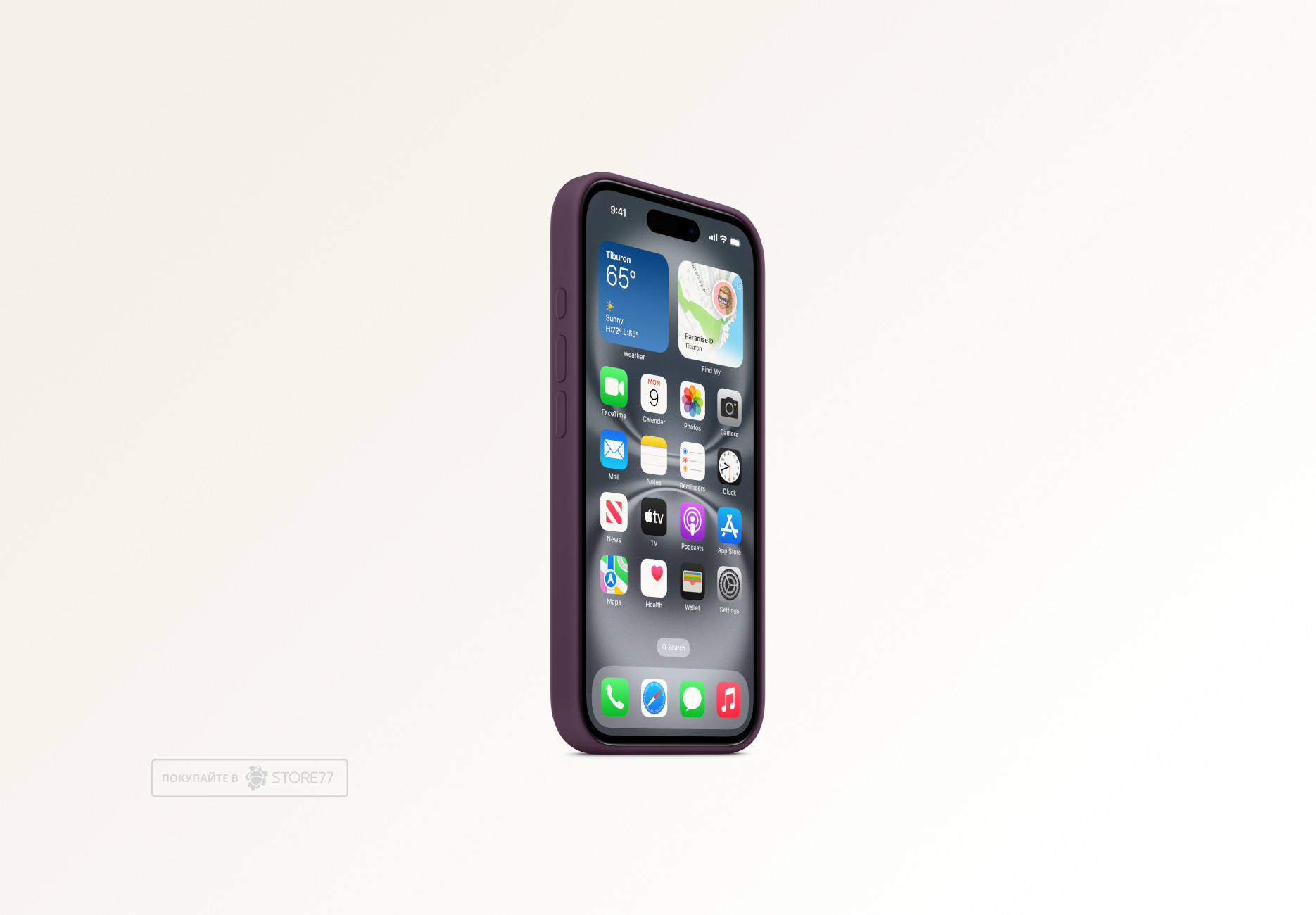 Чехол Protect для iPhone 16 Magsafe Silicon Case (Plum)