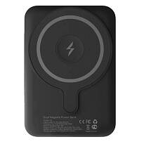 Внешний аккумулятор VLP Dual Magsafe PowerBank для Apple iPhone/Apple Watch, 5000 mAh, 3A, USB-C (Черный)