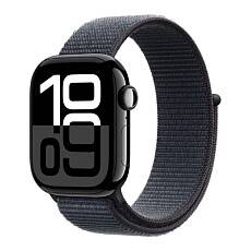 Часы Apple Watch Series 10 42mm Jet Black Aluminium Case, Sport Loop (Ink)