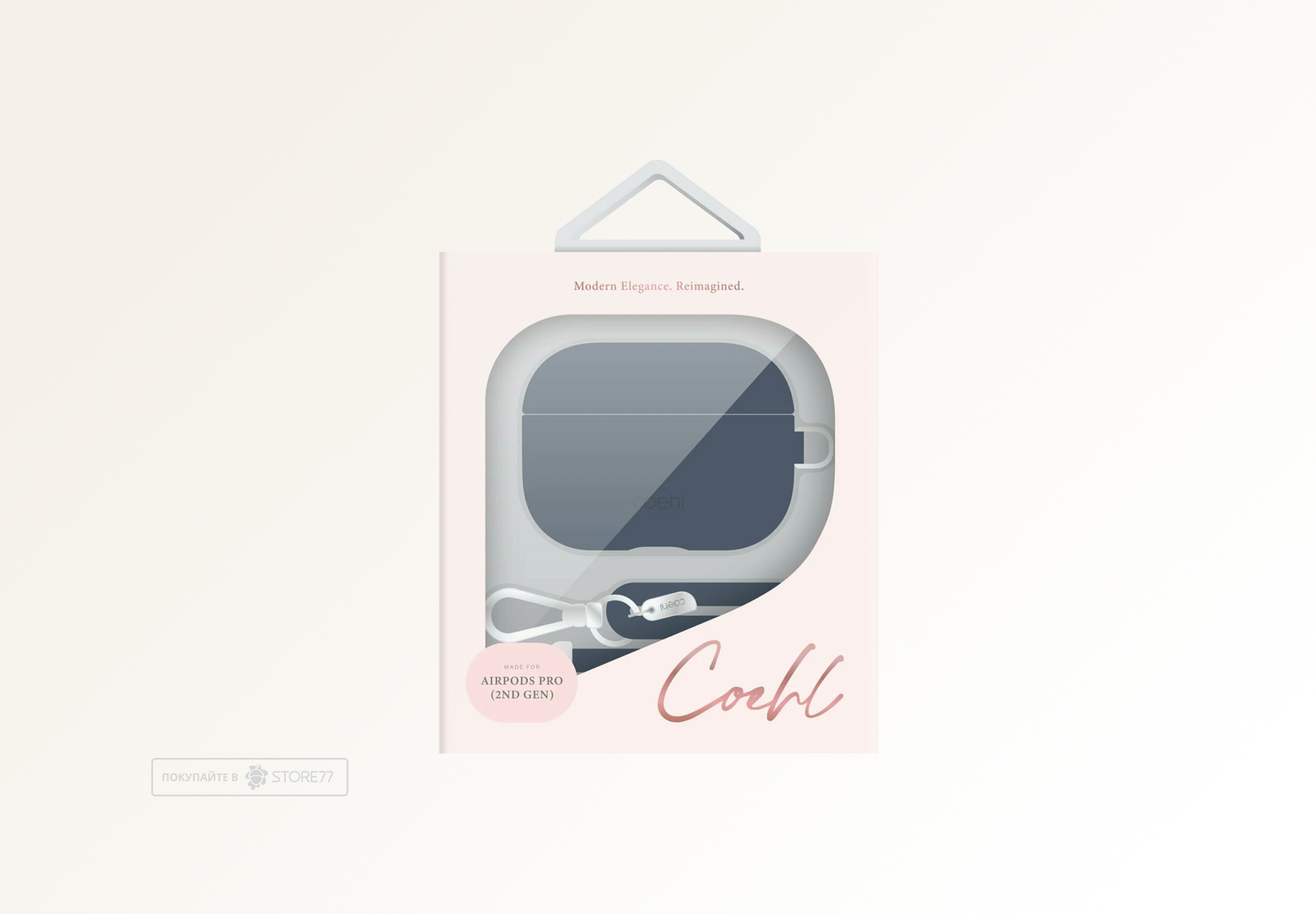 Чехол Uniq для Airpods Pro 2 COEHL + шнурок (Sapphire Blue)