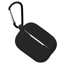 Чехол силиконовый для наушников Apple AirPods Pro 2 с карабином (Черный)