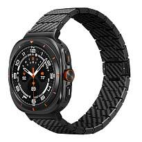 Ремешок Pitaka для Samsung Galaxy Watch Ultra, Modern Carbon Fiber, (Полоска) чёрно/серый