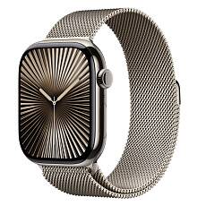 Часы Apple Watch Series 10 46mm Natural Titanium Case, Milano Loop (Natural) M/L