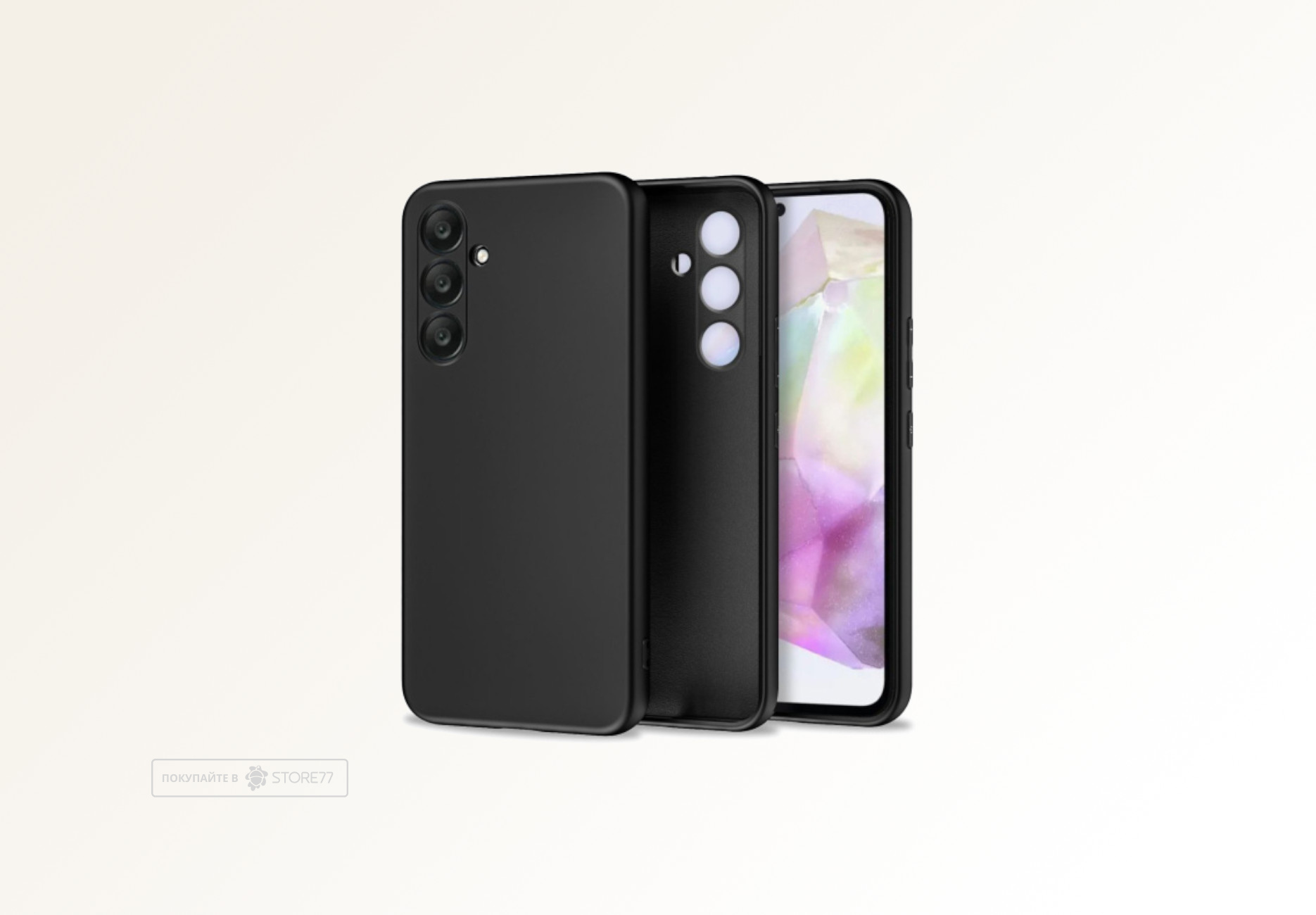 Чехол силиконовый Silicon Cover для Samsung Galaxy A55 (Черный)