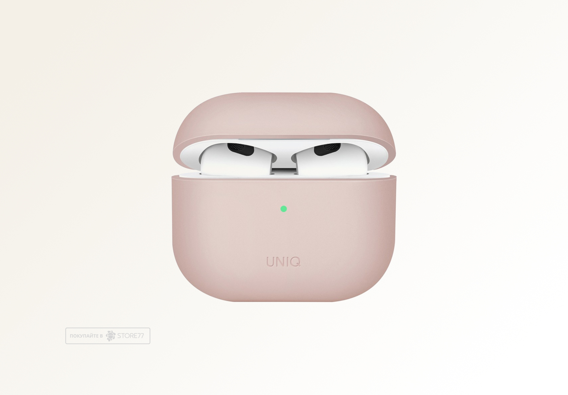 Чехол Uniq для Airpods 3 LINO Liquid silicone (Розовый)
