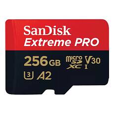 Карта памяти Sandisk Extreme Pro microSDXC 256Gb A2, UHS Class 3, Video Class 30